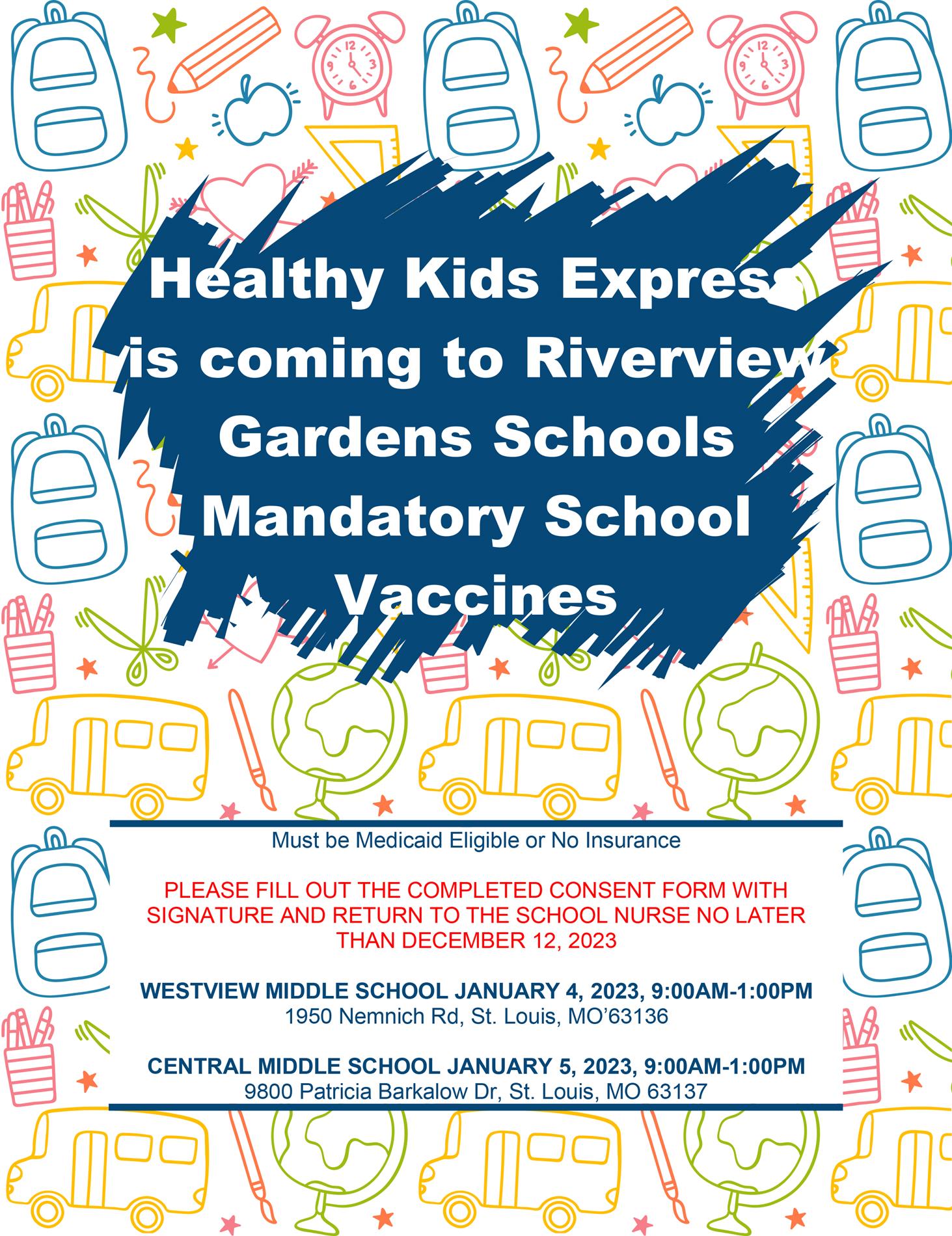 Immunization Riverview Gardens School