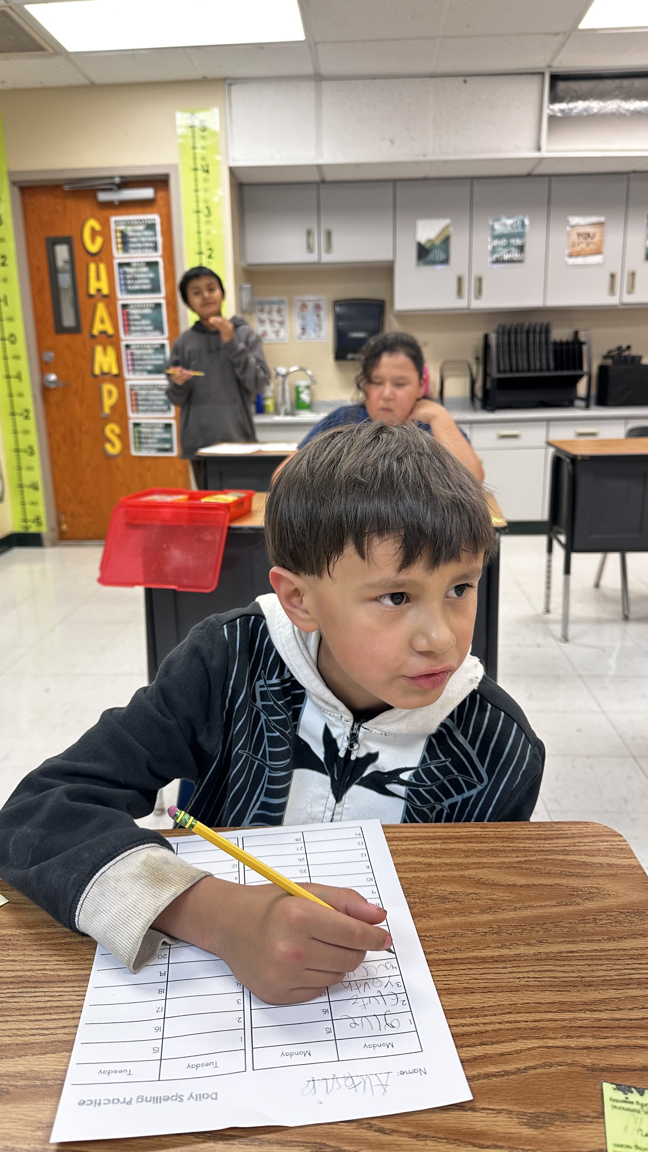 Spelling practice makes progress!