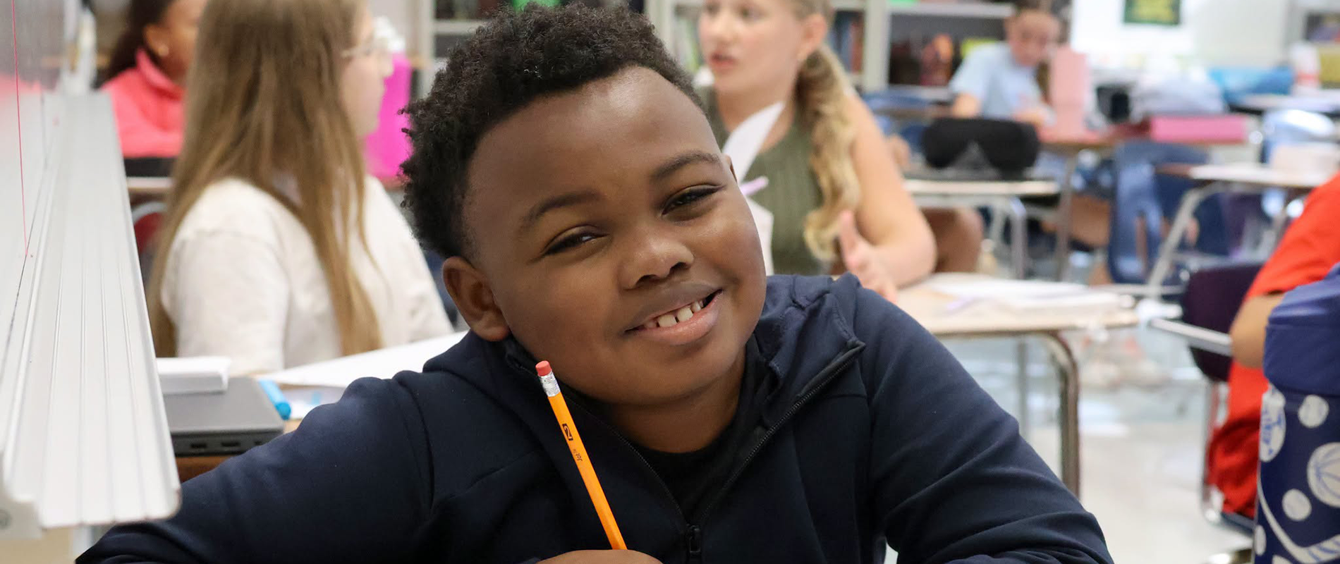 Student with pencil