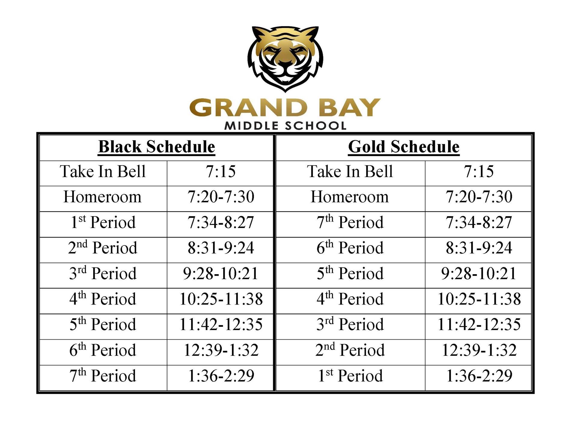 GBMS Daily Schedule