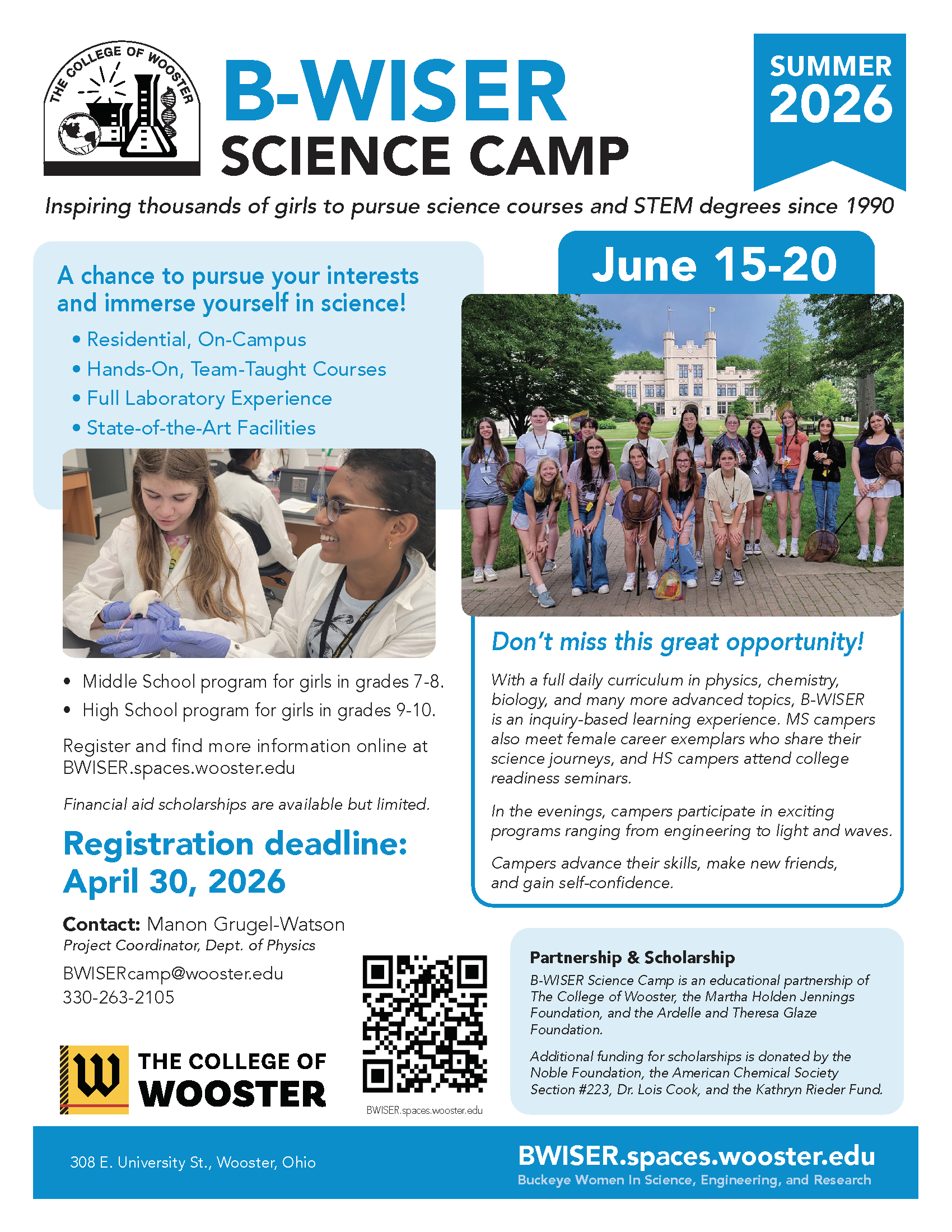 B-Wiser Science Camp 2026 B-Wiser Science Camp 2026