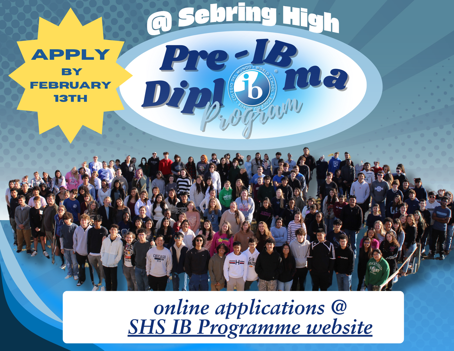 Pre-IB Diploma applications are being accepted now