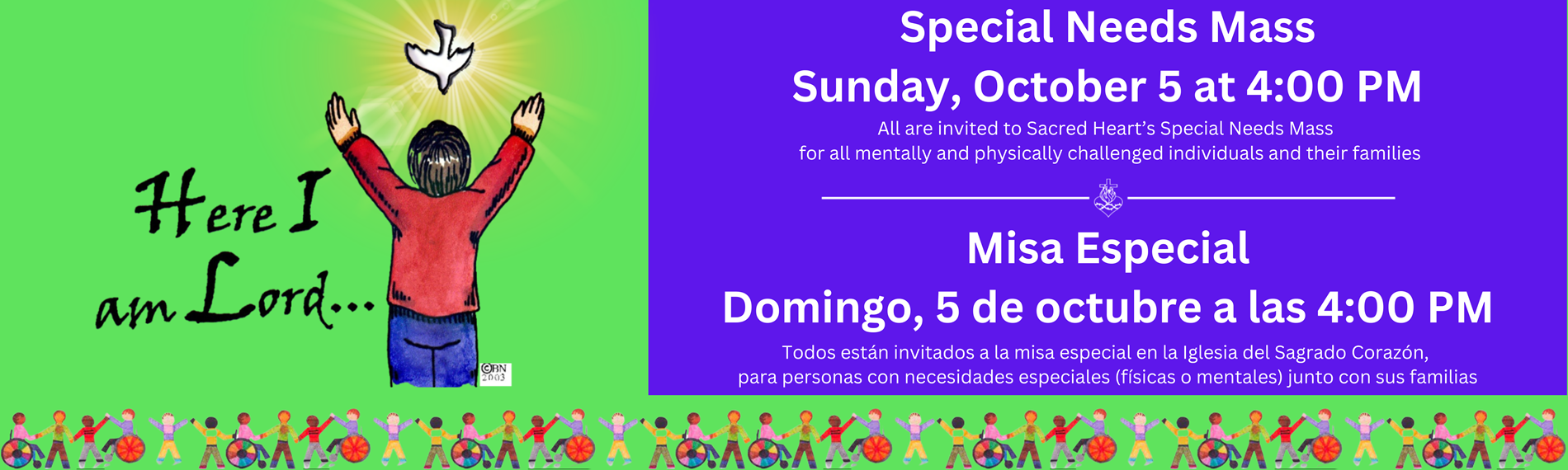Special Needs Mass Sun Oct 5 4pm