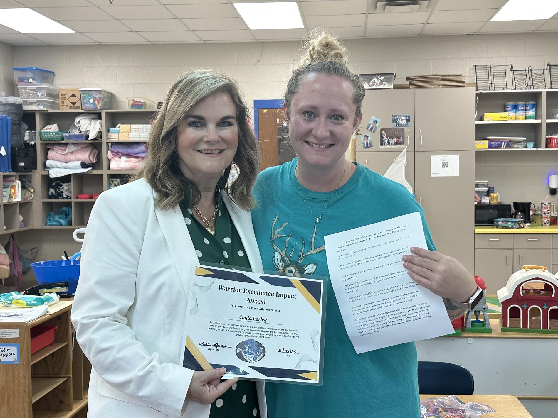 Warrior Excellence winner Ms Cayla Corley-PES 