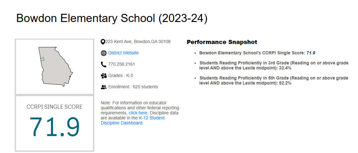 Bowdon elementary link