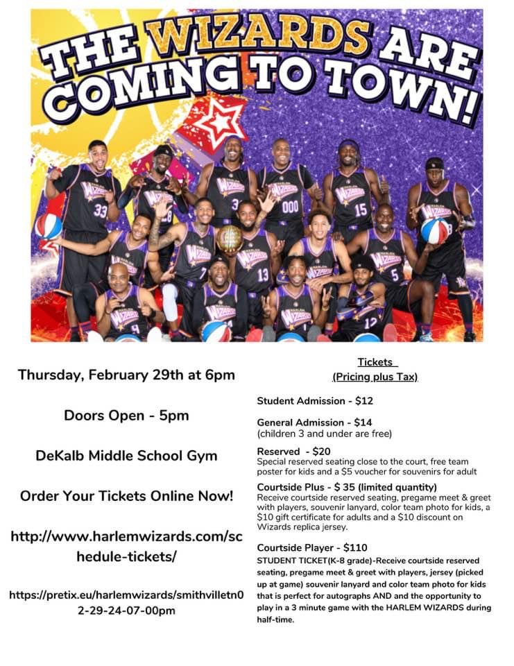 Harlem Wizards Playing at DMS February 29th 6 PM