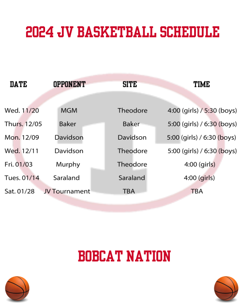 JV Basketball Schedule 