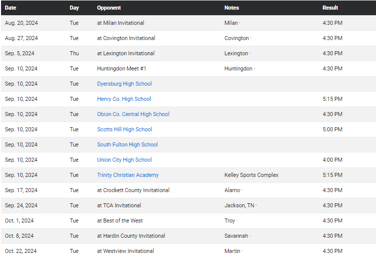 Schedule