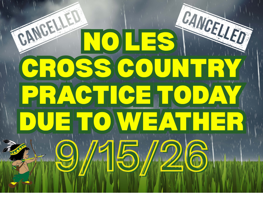 No LES Cross Country Practice 9/15/26