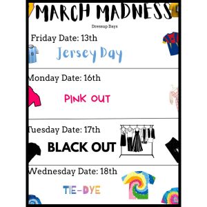 March Madness Dress Up Days
