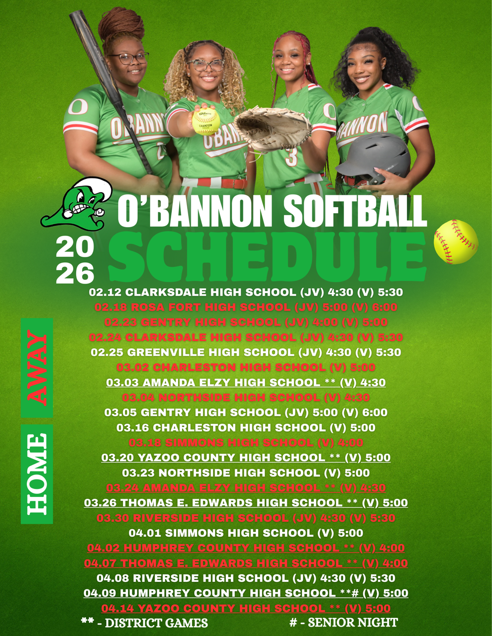 Softball Schedule