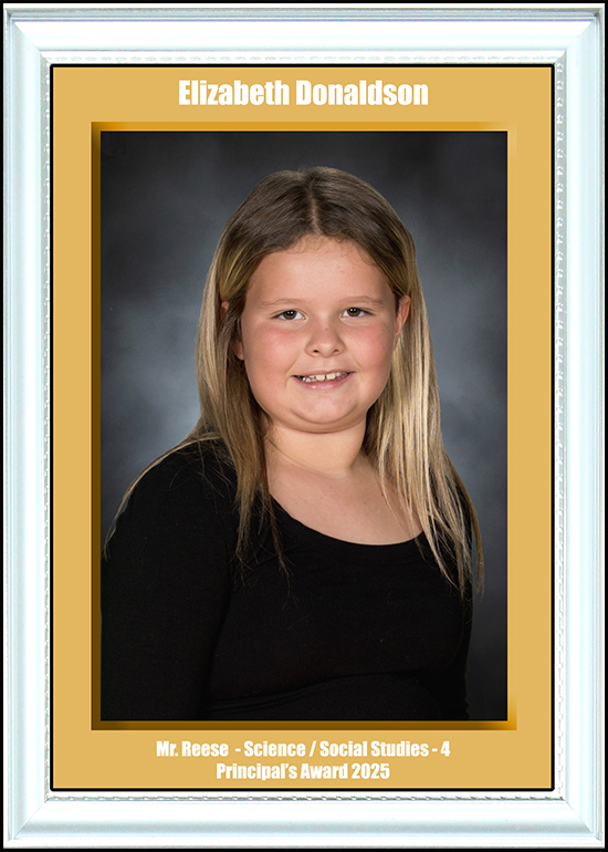 4th Grade Science - Social Studies Principal's Award
