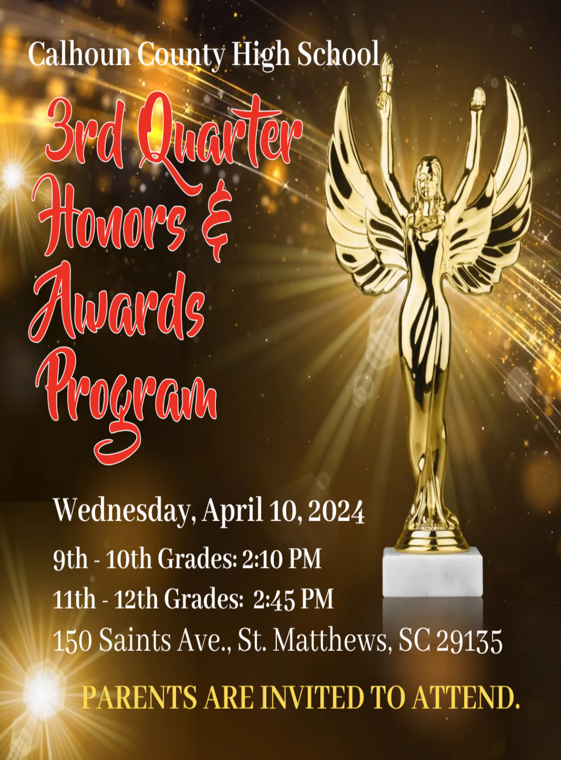 3rd Quarter Honors and Awards Program