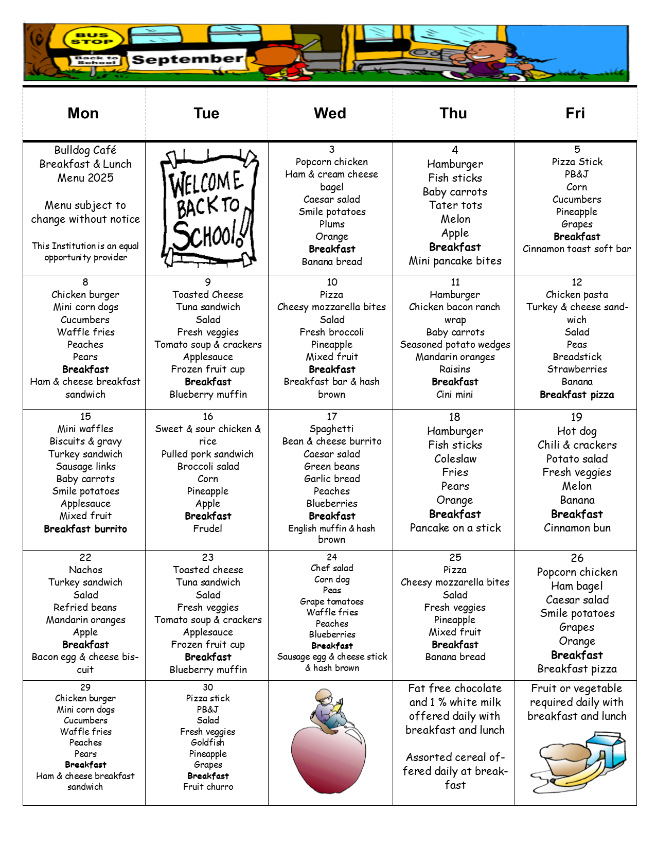 Lunch Menu
