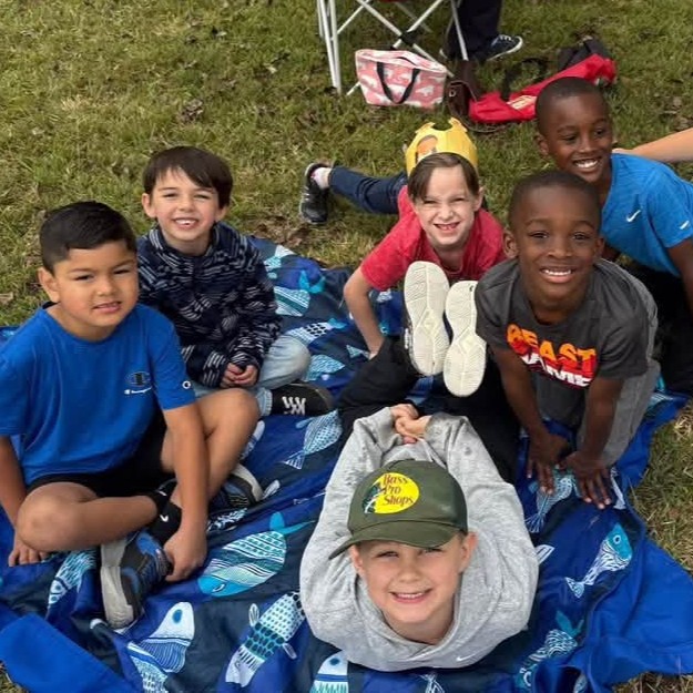Picnic on the Playground kids in group