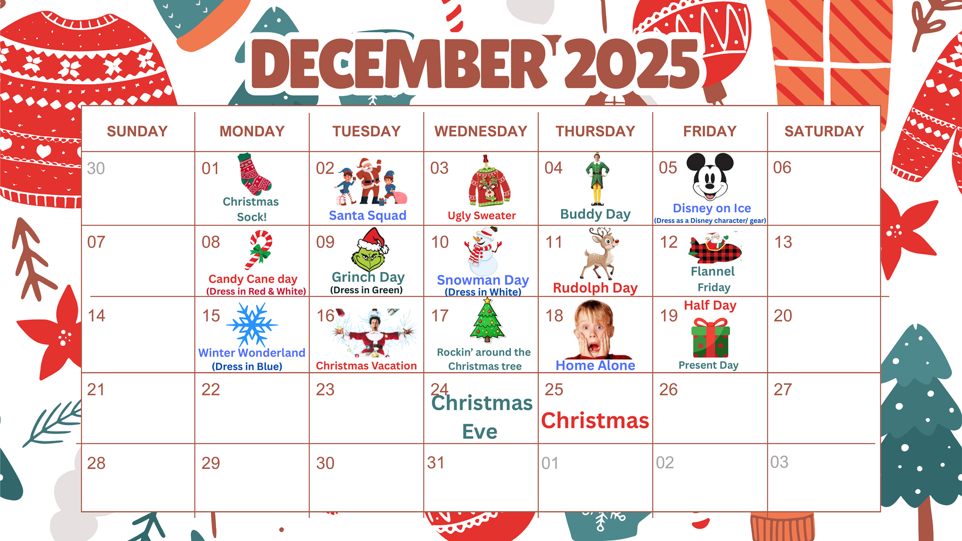 15 Days of Christmas Calendar