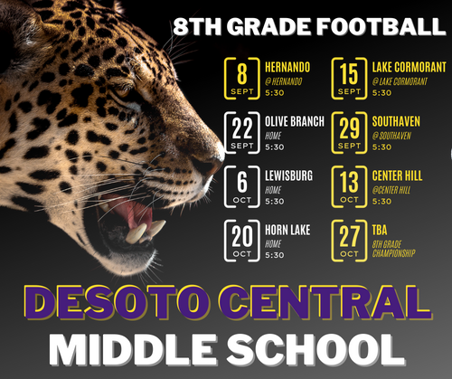 8th grade Football schedule