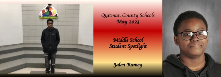 May 23 Middle School Student of the Month