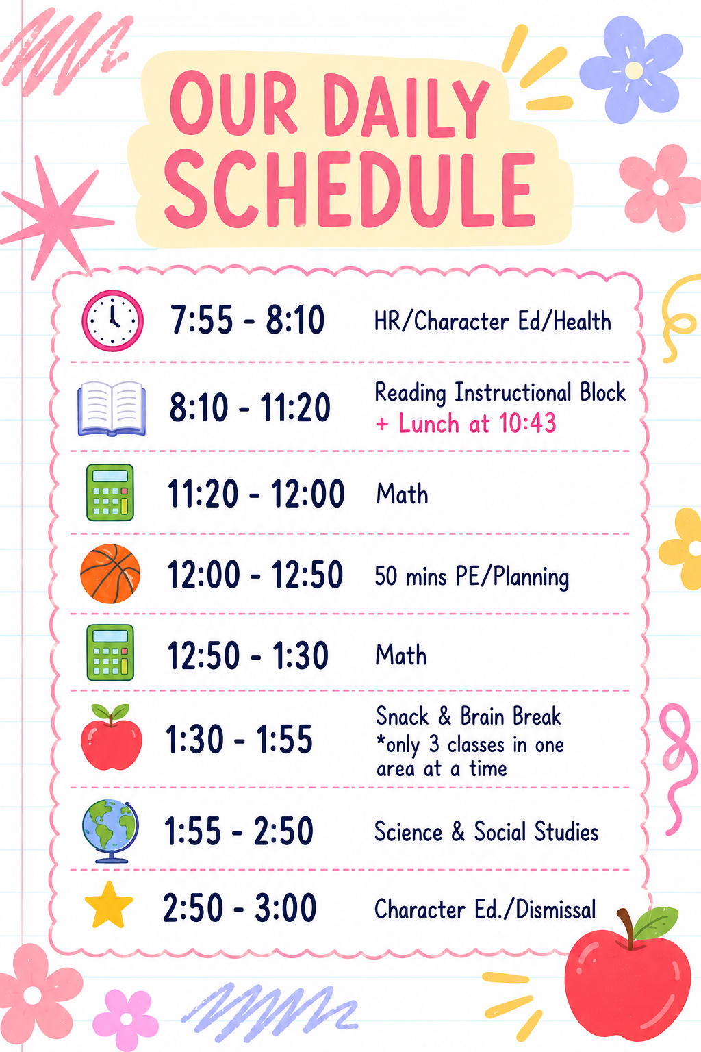 schedule
