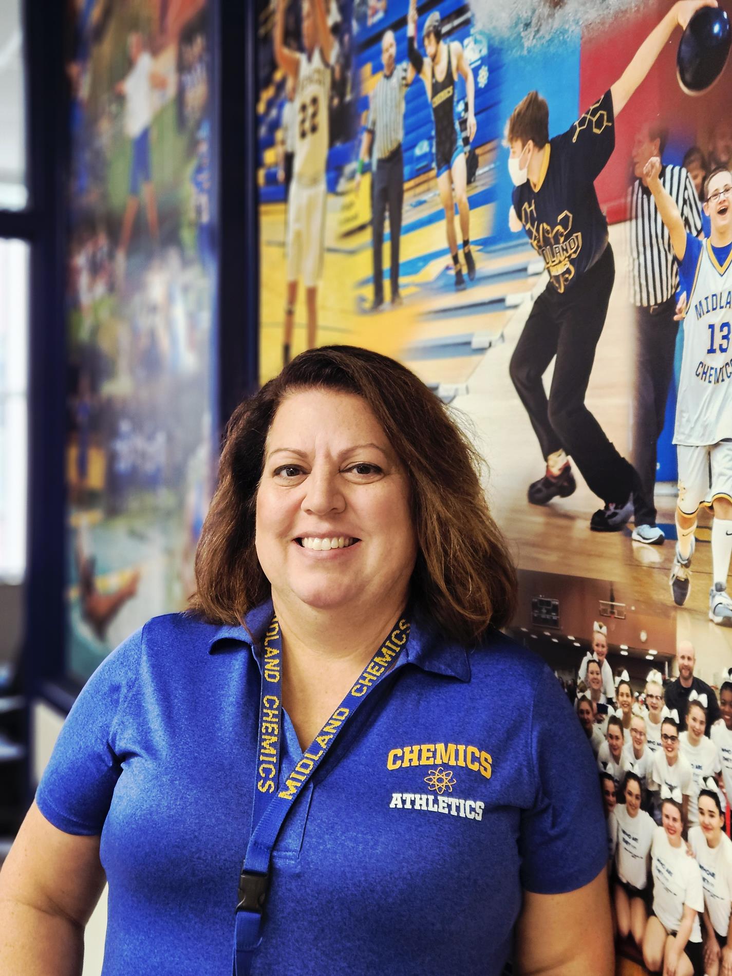 Midland High School athletics office professional Heather Frazier