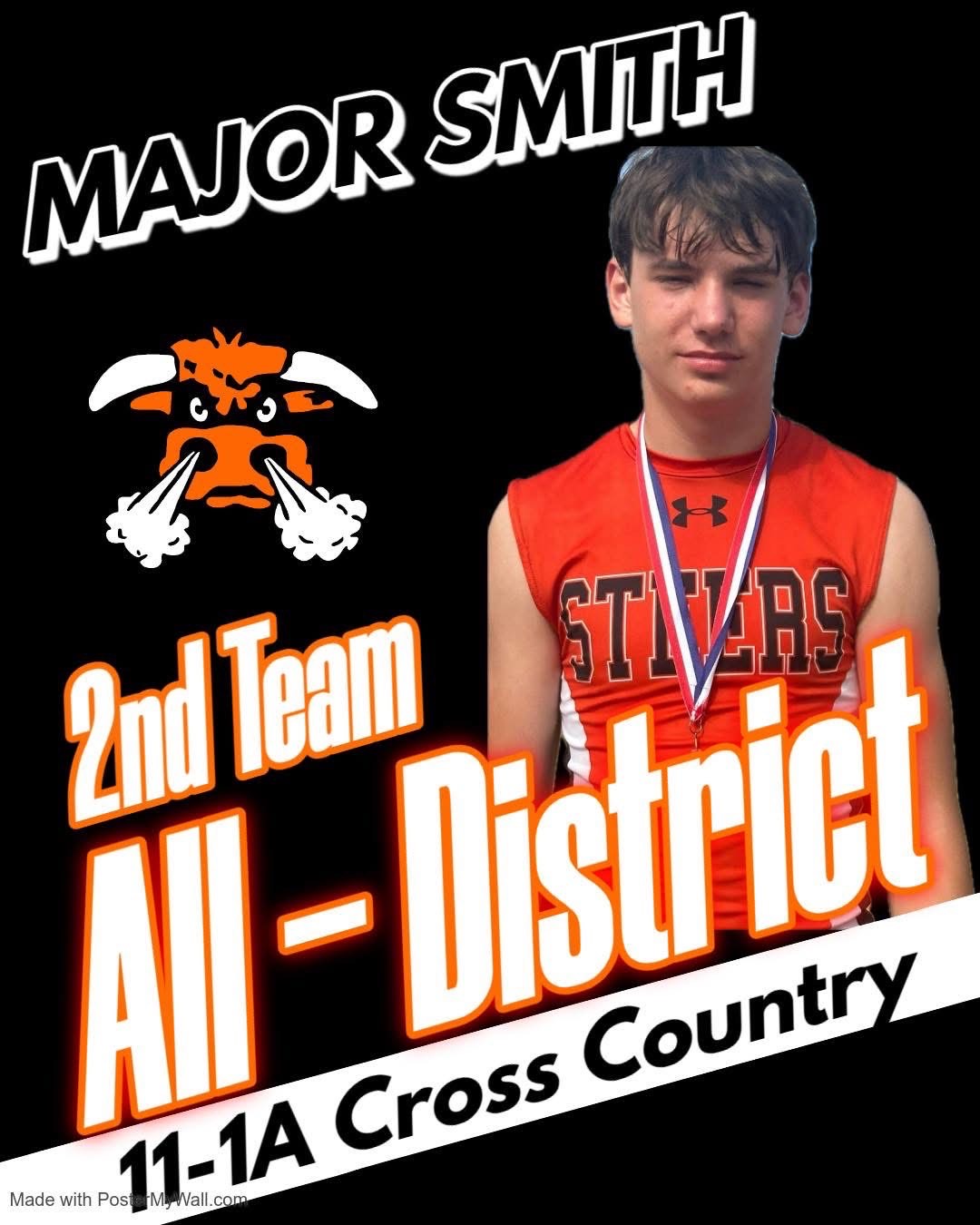 Major Smith - 2nd Team All District: 11-1A Cross Country