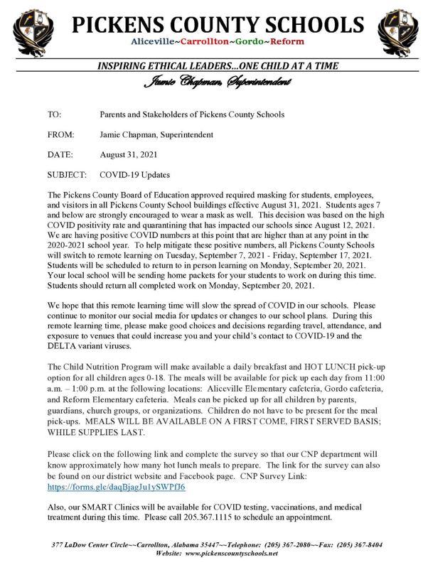 superintendent message superintendent message