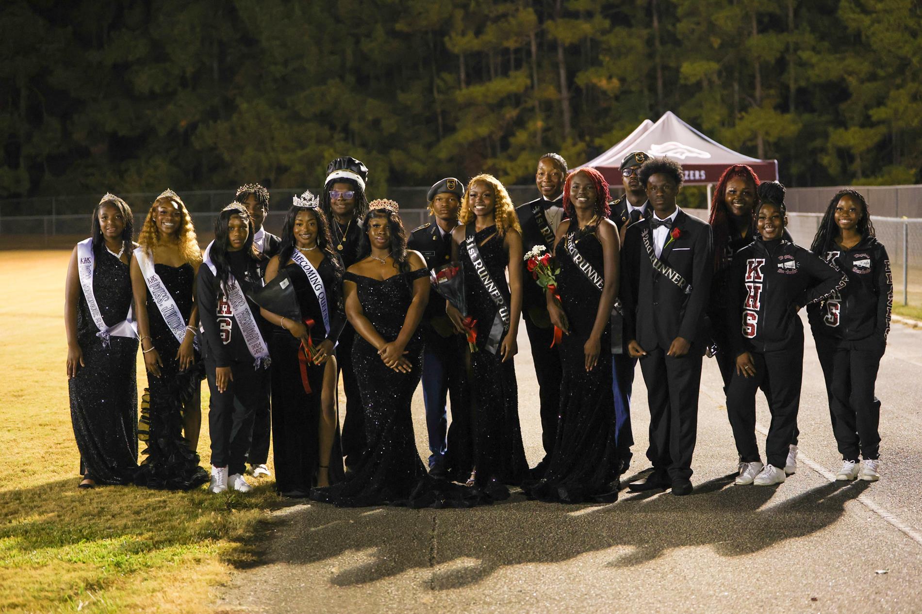 Kingstree High School Homecoming Contestants and male escorts