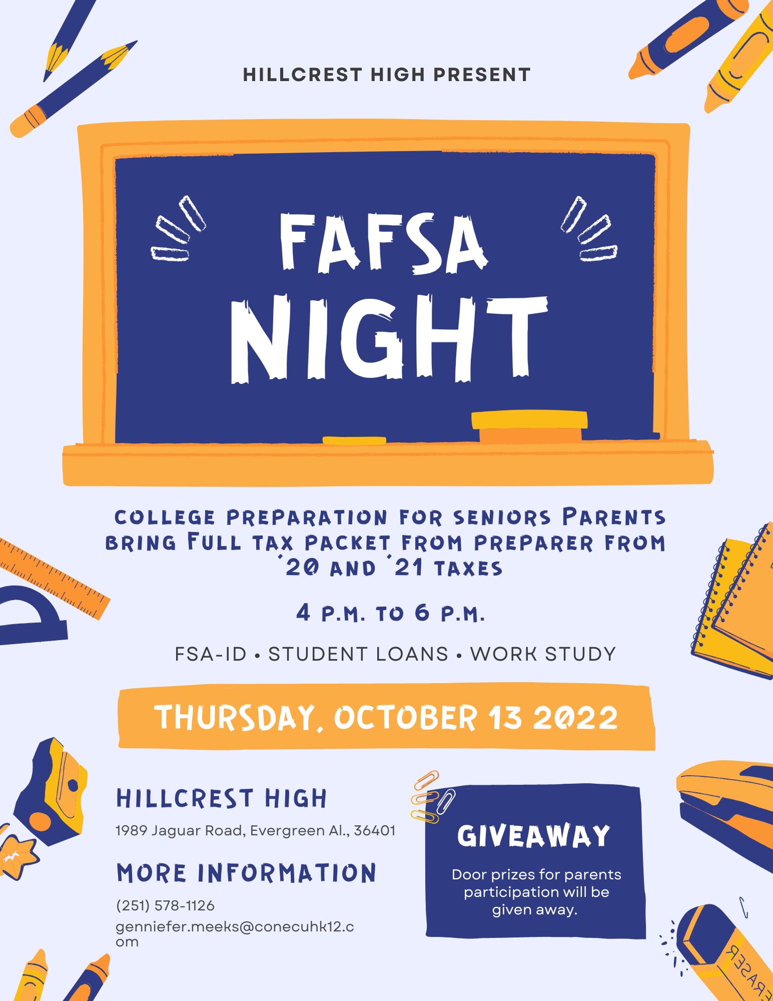 FAFSA NIGHT 10-13-2022