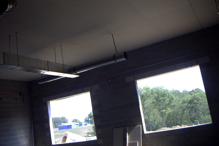 elementary wing drywall ceiling
