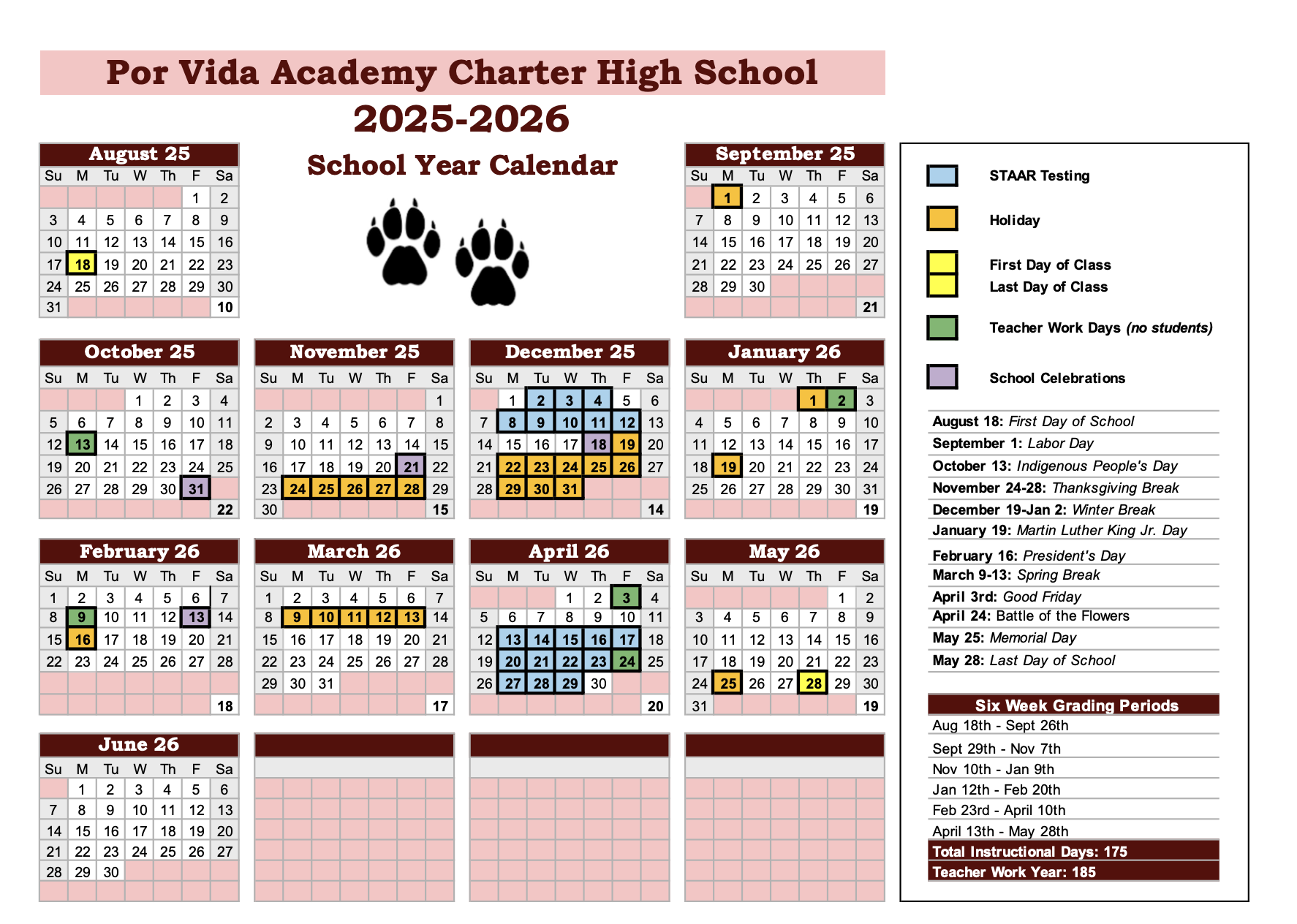 Calendar 24-25