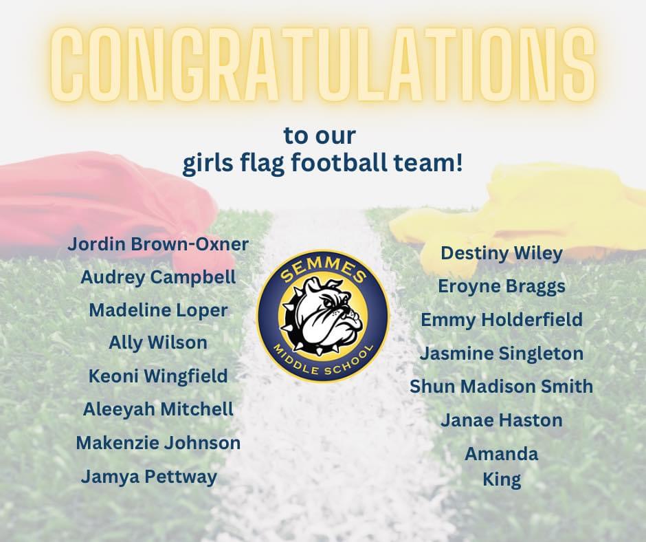 Flag football roster