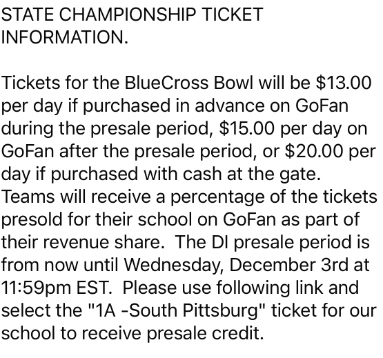 ticket information