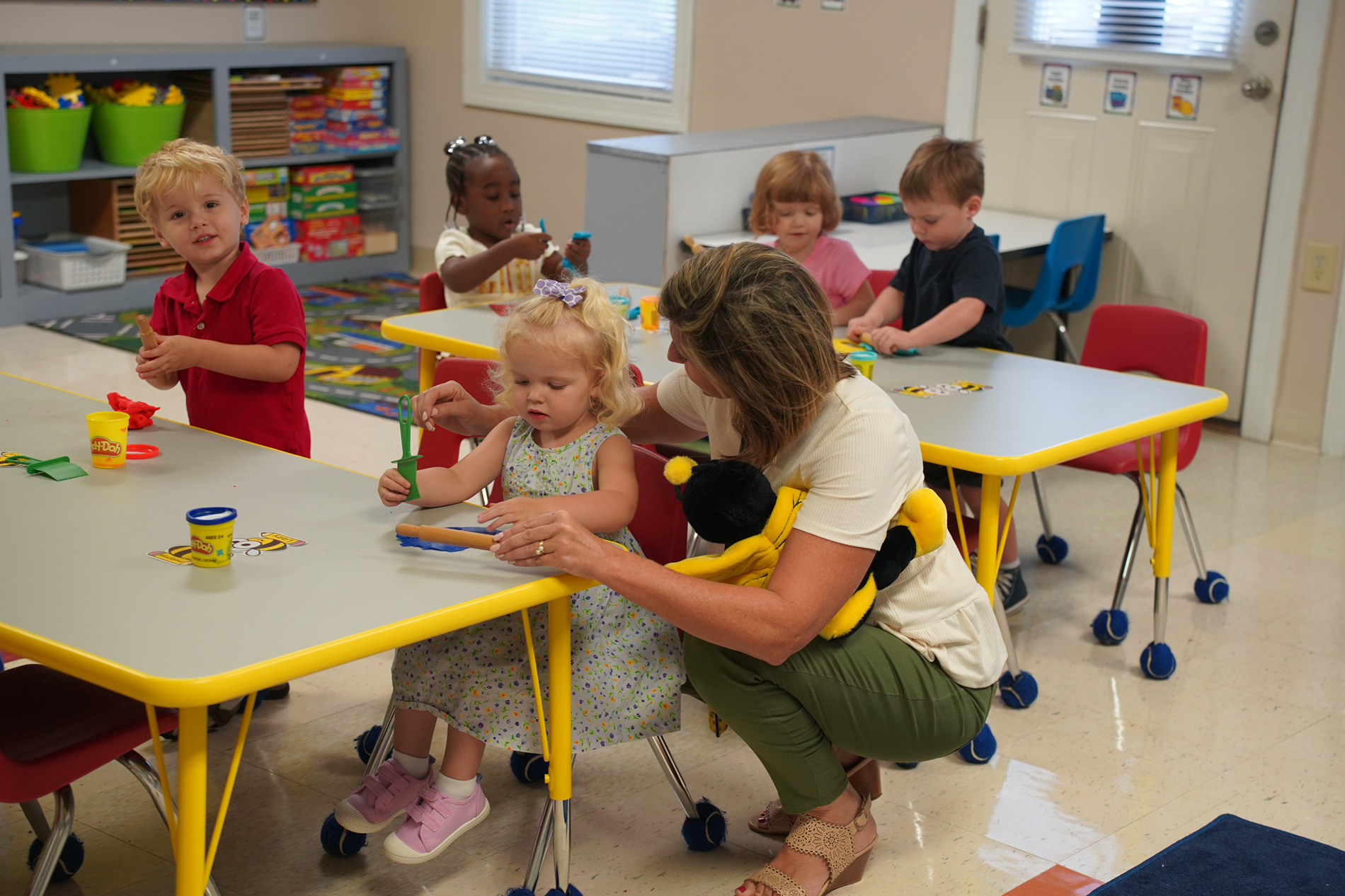 Prek Students with Faculty in class