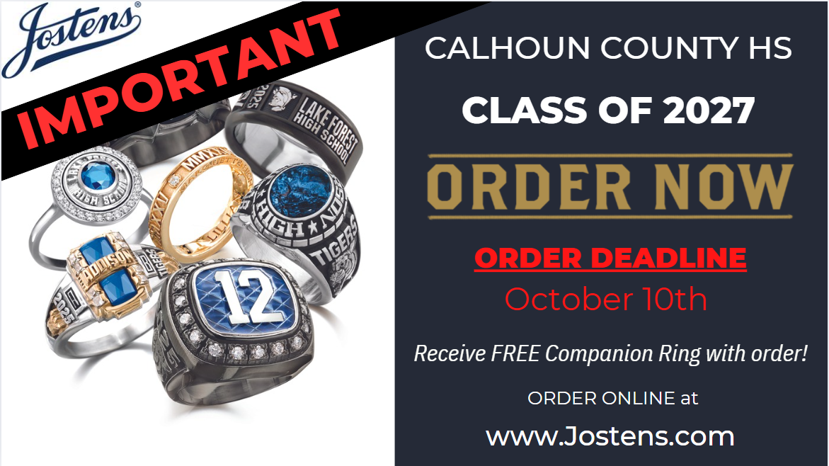 Juniors, Order Your School Ring Today