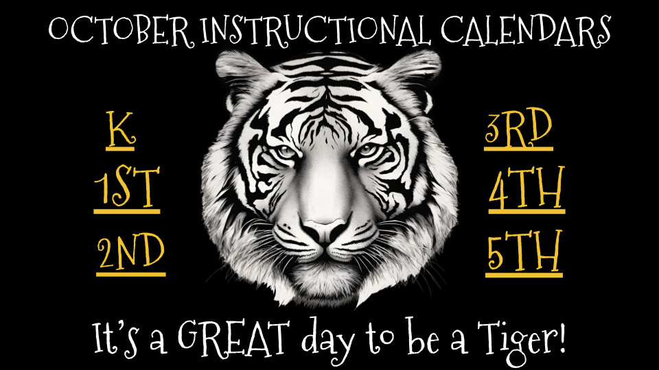 October Instructional Calendars