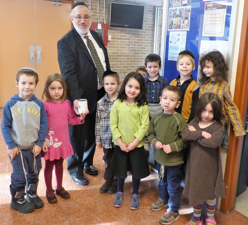 rabbi with children