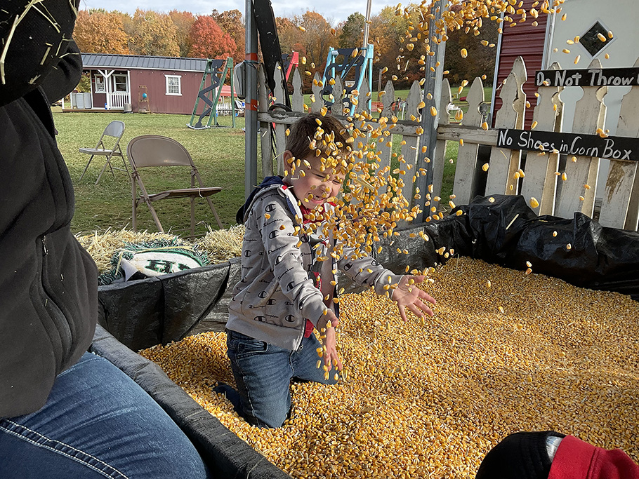 Having fun at Rolling Acres Corn Maze