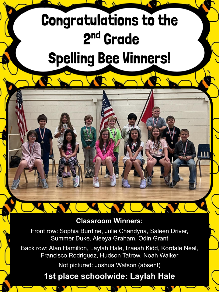 2nd grade spelling bee winners