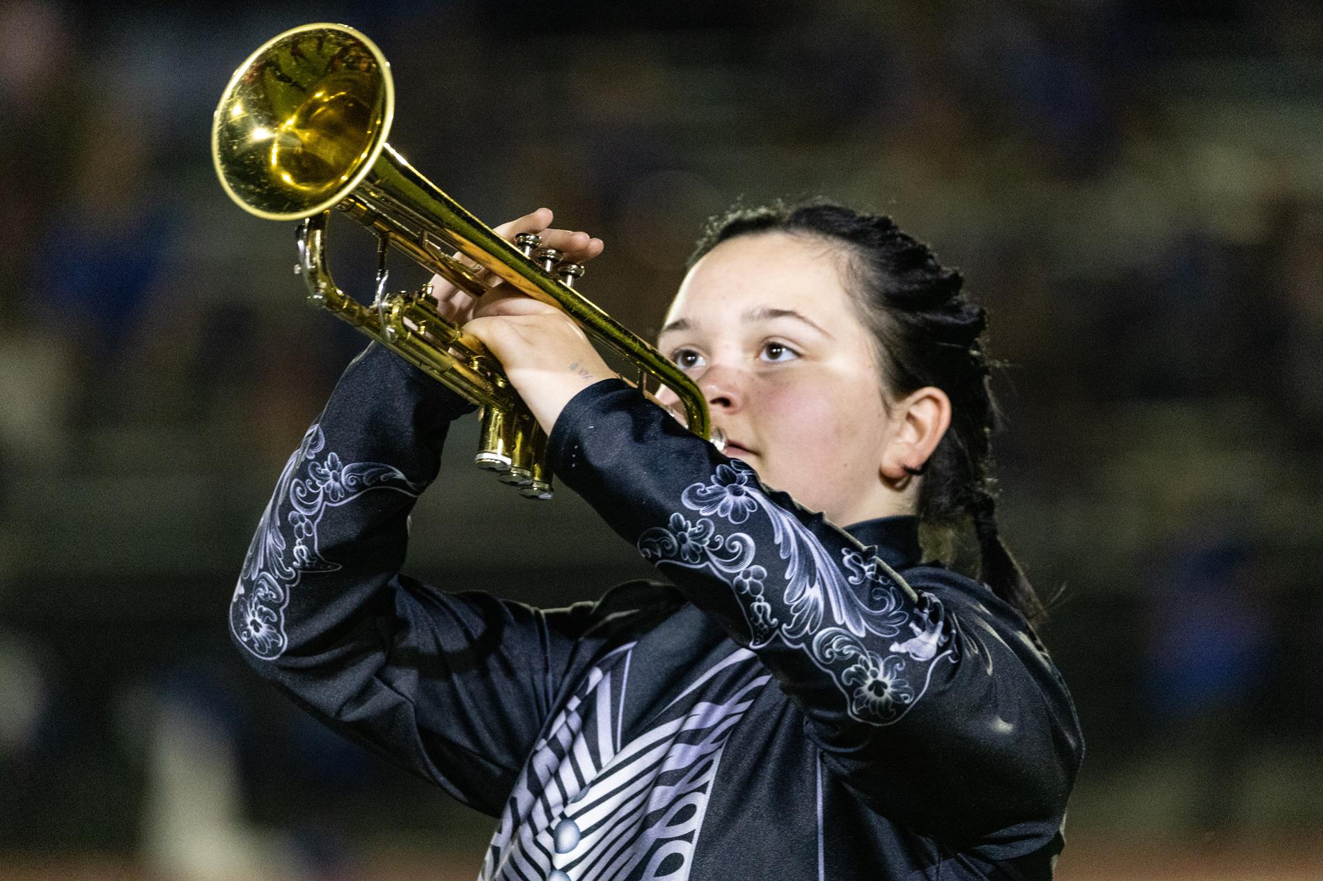 Ingram Tom Moore High School marching band performance in the Bandera game.