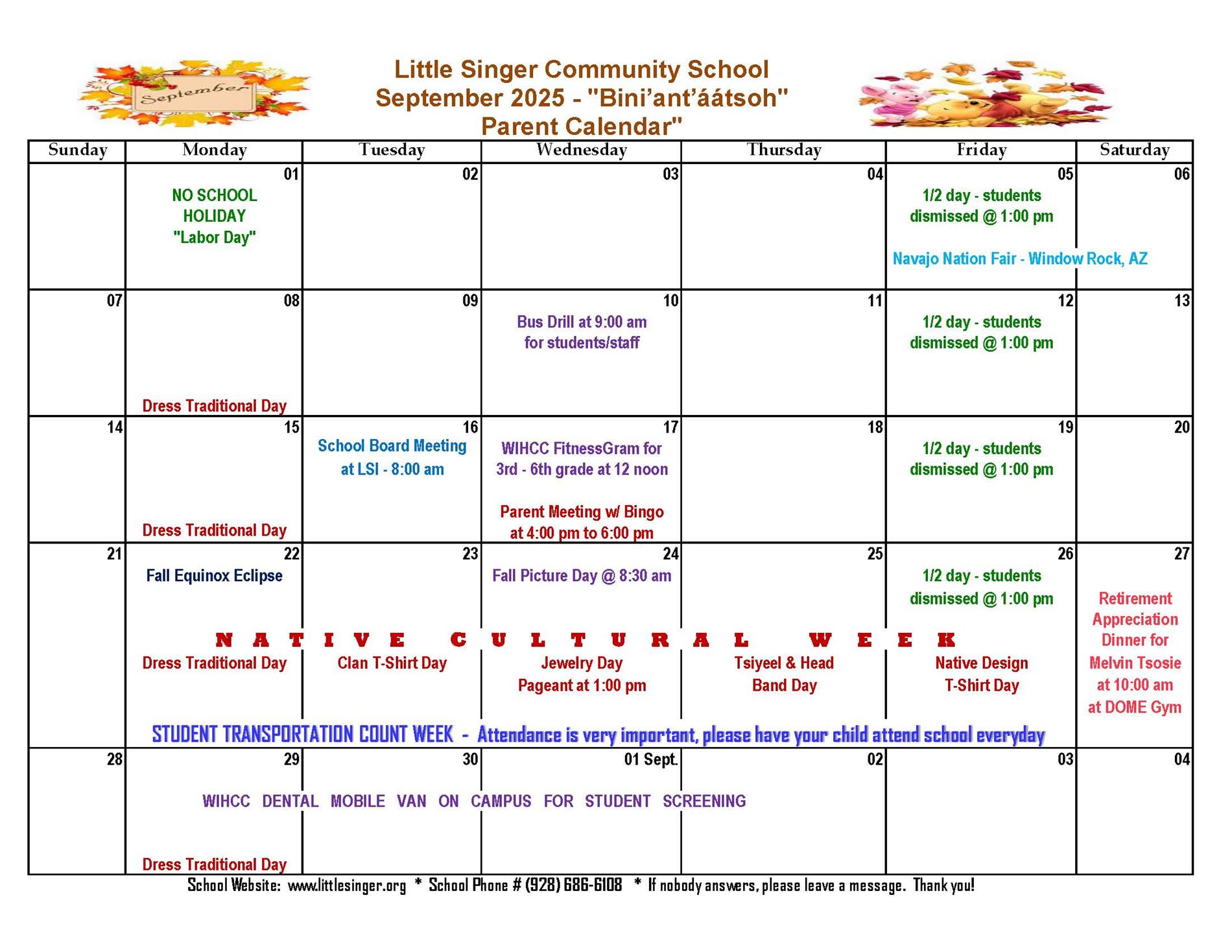 September Calendar
