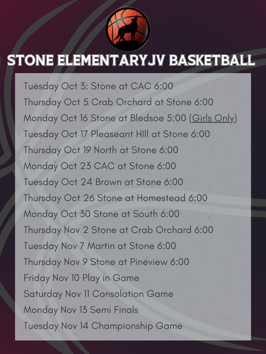 JV Basketball Schedule 