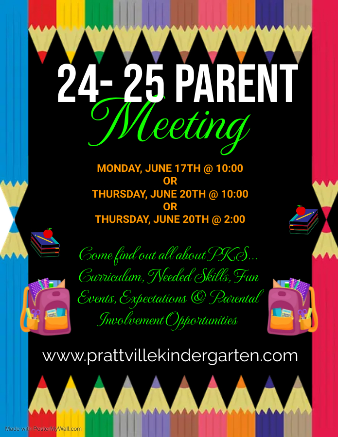 24-25 Summer Parent Meeting