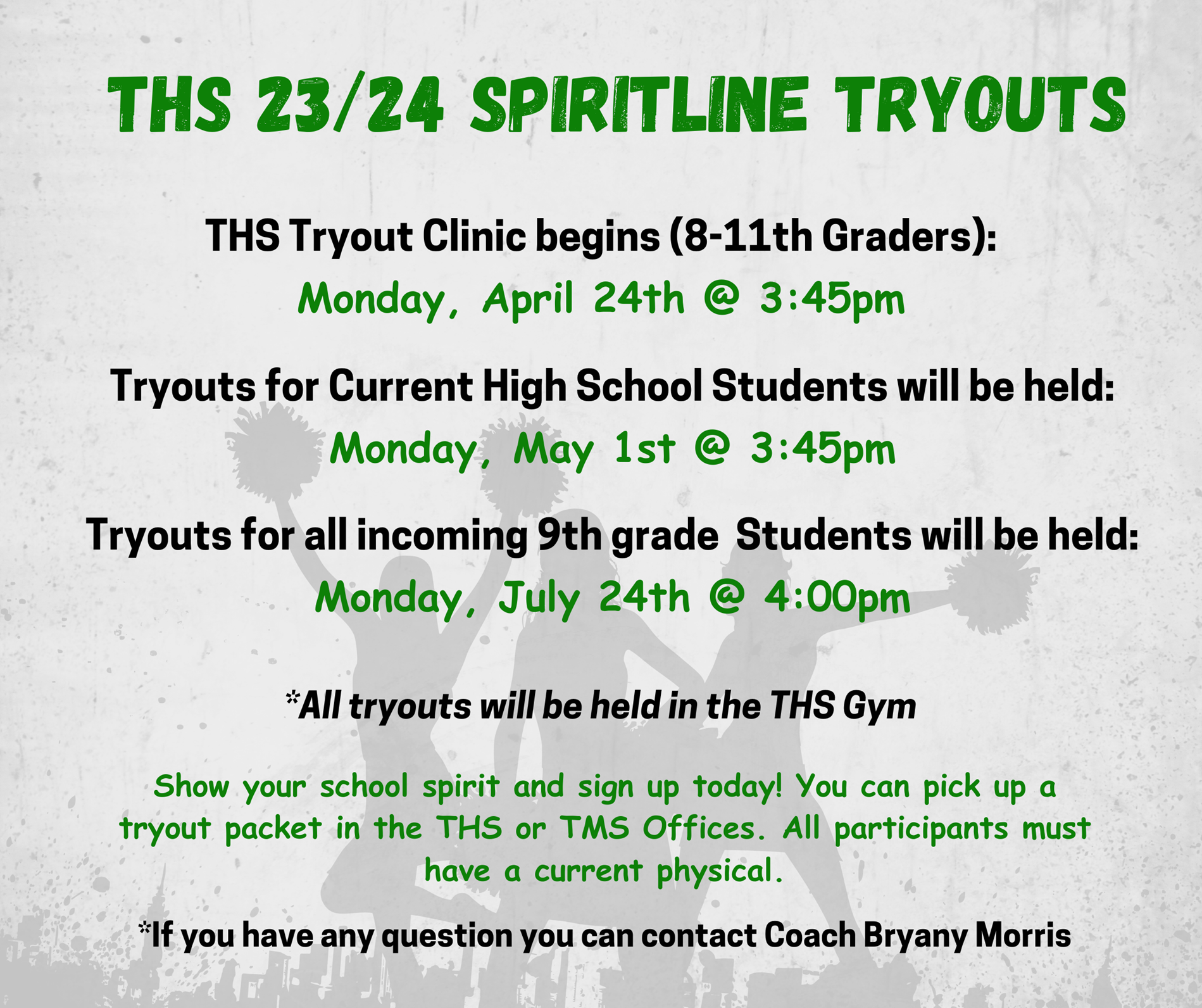 THS Spiritline Tryouts