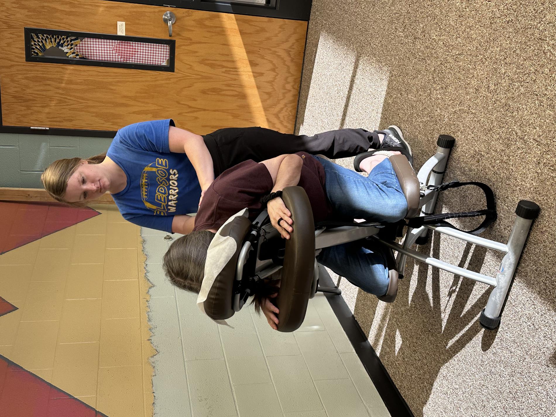 Staff was treated with 10-minute chair massages. Hard work pays off!  