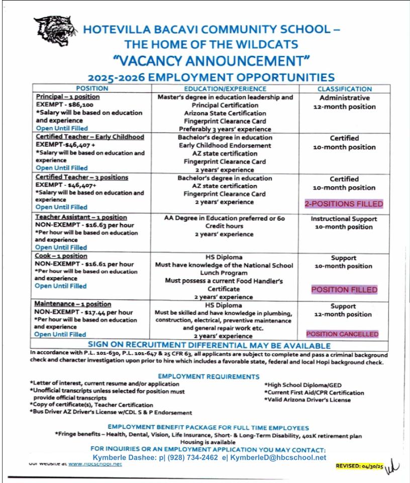 vacancy 25.26