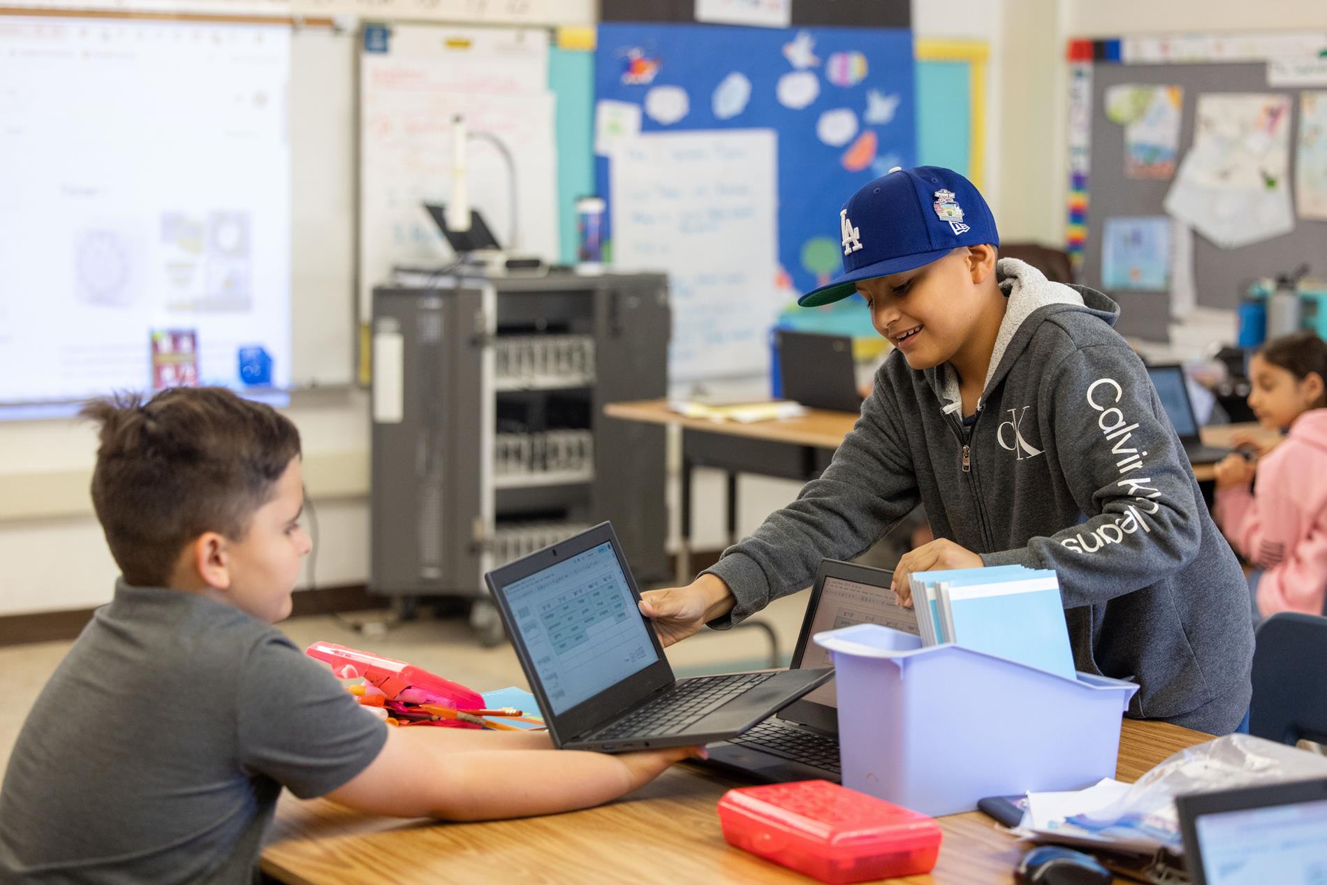 Kids with laptops