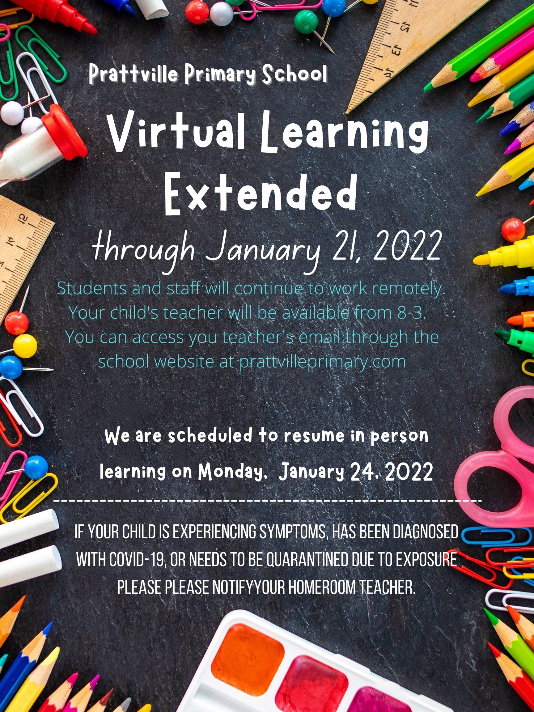 Virtual Learning Announcement