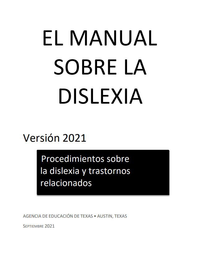 Spanish Version Dyslexia Handbook