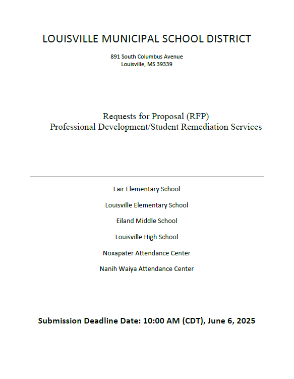 LMSD RFP 2025-2028