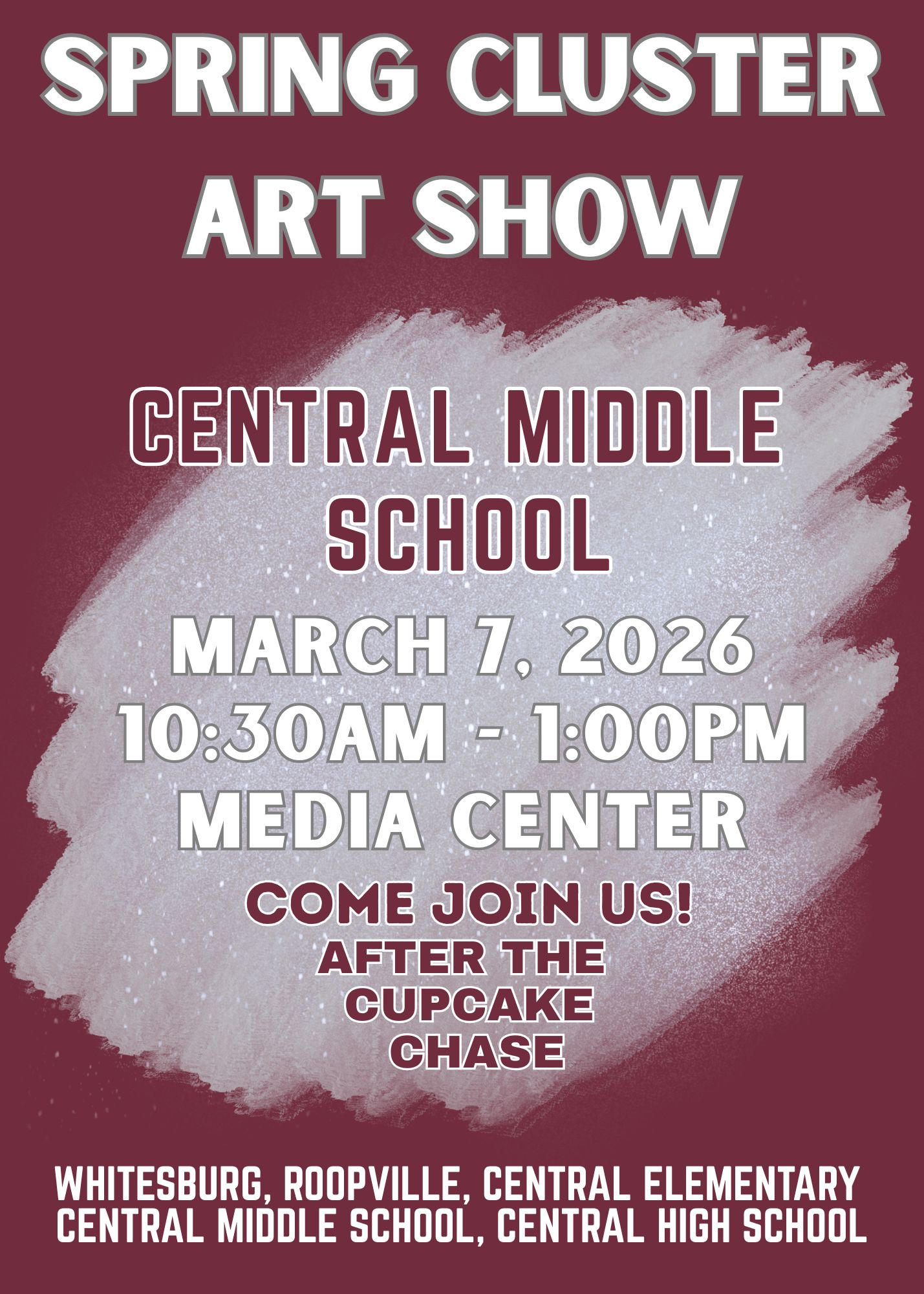 Spring Cluster Art Show Saturday March 7 10:00am